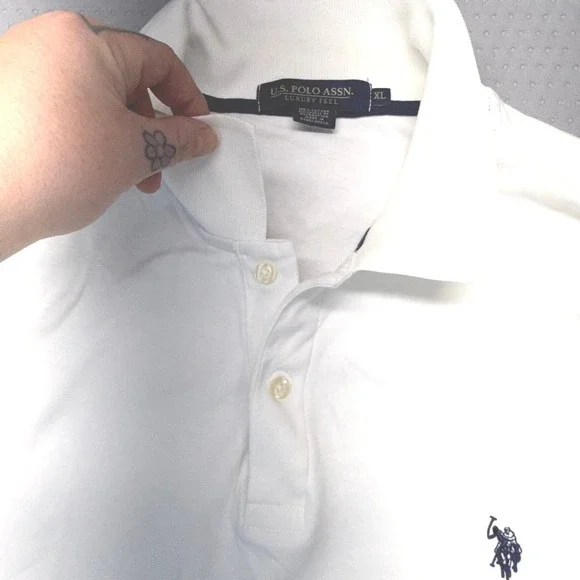 U.S. Polo Assn. Polo Shirt Mens XL White Luxury Feel Cotton Short Sleeve Logo - Picture 2 of 6